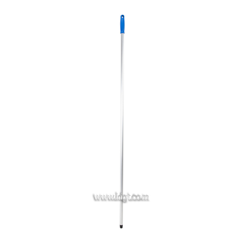 Aluminum Handle With Blue Grip And Plastic Thread 140 Cm