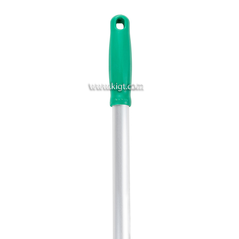 Aluminum Handle With Blue Grip And Plastic Thread 140 Cm