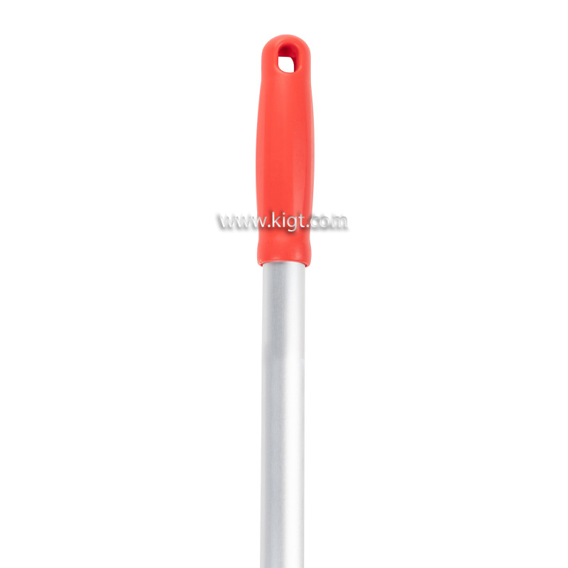 Aluminum Handle With Blue Grip And Plastic Thread 140 Cm