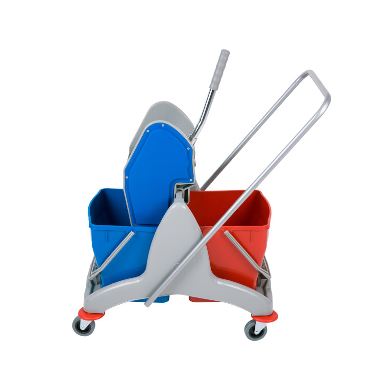 Double Mop Wringer trolley metro wheels 36 ltr