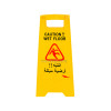 Caution wet floor arabic