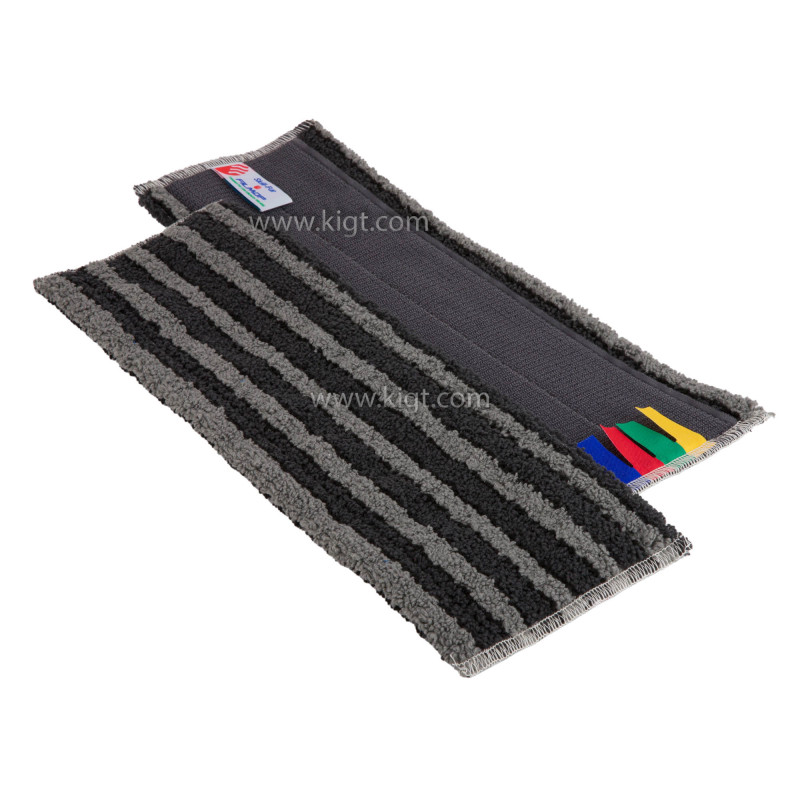 Skill Fur White Microfiber Borderd mop With Bluestripes 40 Cm
