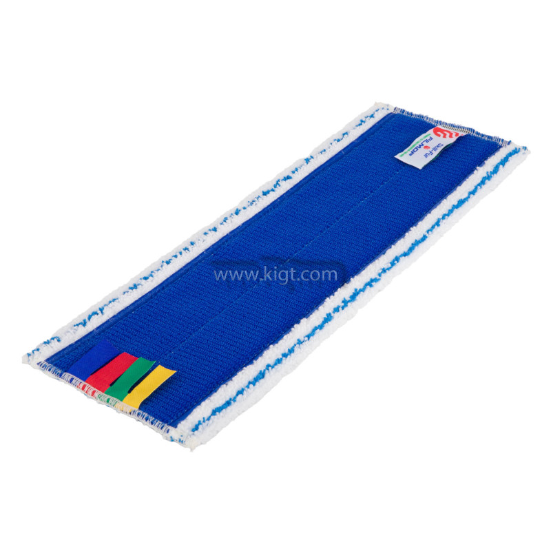 Skill Fur White Microfiber Borderd mop With Bluestripes 40 Cm