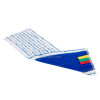 Skill Fur White Microfiber Borderd mop With Bluestripes 40 Cm