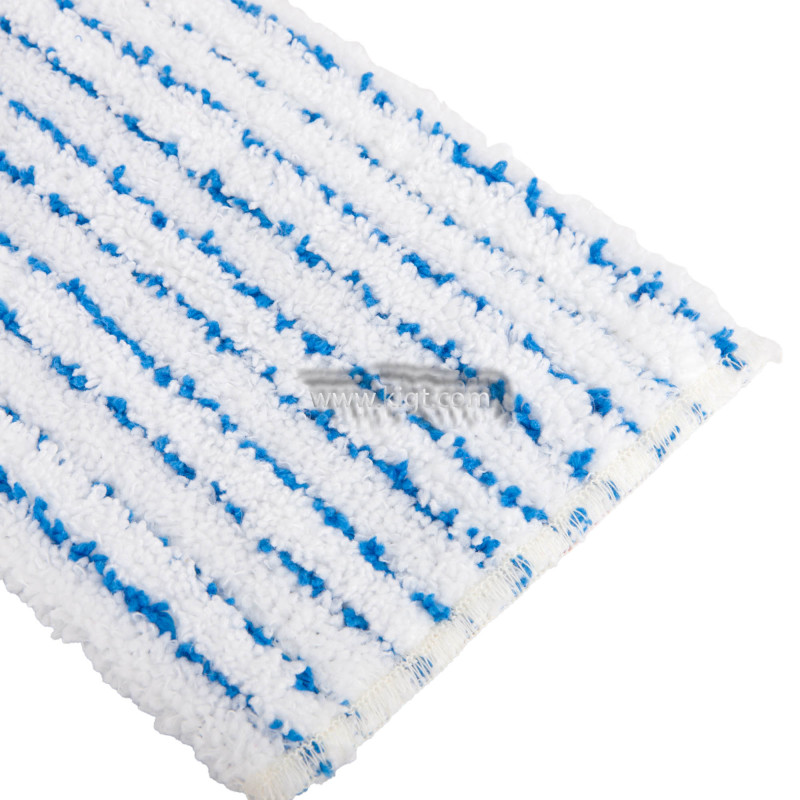 Skill Fur White Microfiber Borderd mop With Bluestripes 40 Cm