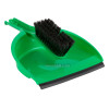 Dust pan set with rubber
