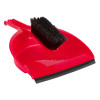 Dust pan set with rubber