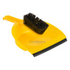 Dust pan set with rubber