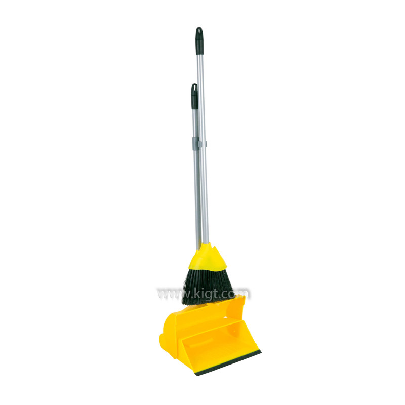 Set Foldable Long Handle Dustpan + Broom With Handle