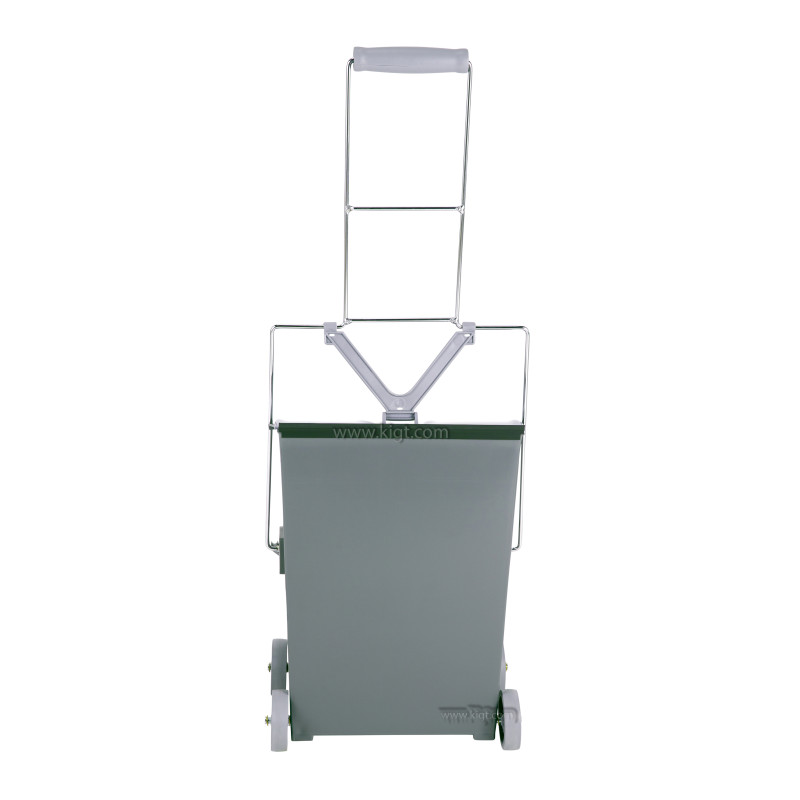 Pocker -4 Grey Dust Pan 15 Ltr With 4 Wheel  And  Grey Cover