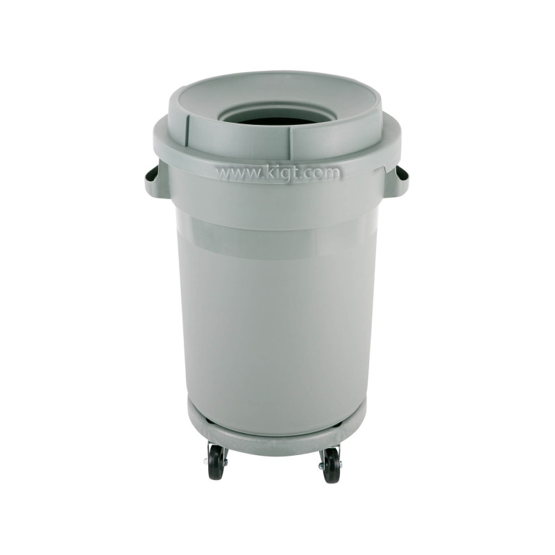 Garbage can Circular 80 L with Dolly (Top Open )