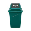 Quadrate garbage can 60 ltr