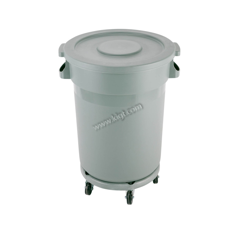 Garbage can Circular 120 L with Dolly cover