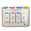 Recycle Bin Steel 4 Top Round