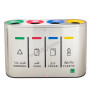 Recycle Bin Steel 4 Top Round
