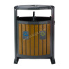 Recycle Bin for road metal with wood
