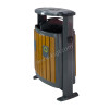 Recycle Bin for road metal with wood
