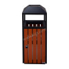 Recycle Bin for road metal with wood Square with 40 LTR Bucket