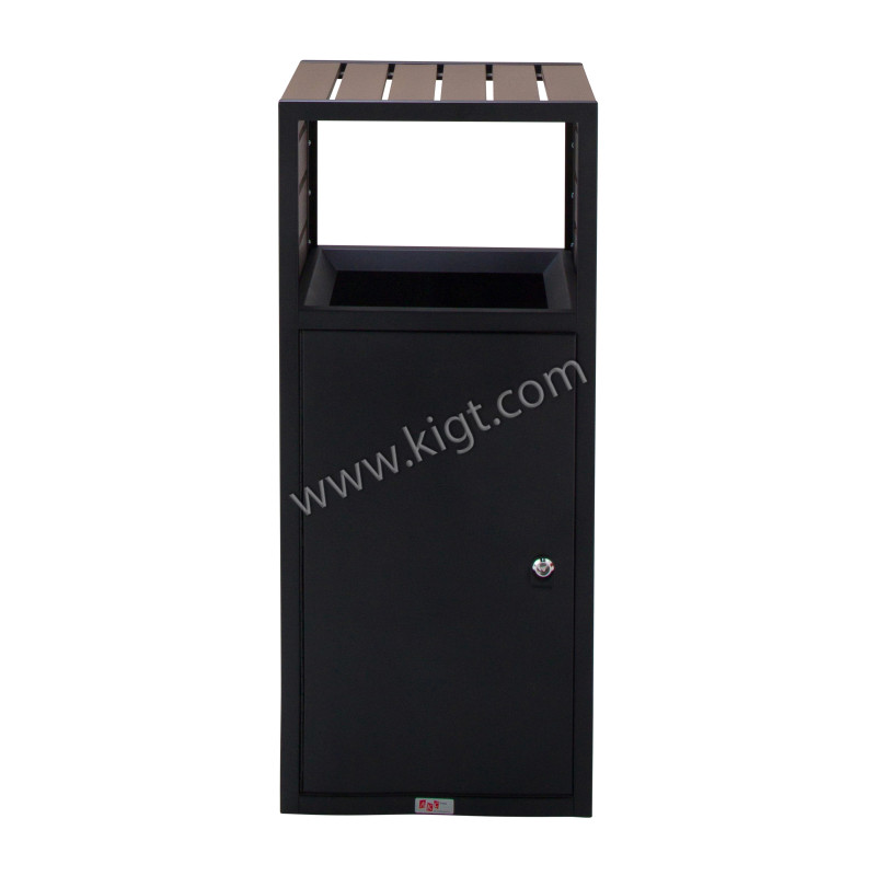Outdoor bin iron & Wood 63 Ltr With inner bucket thickness: 1.0mm
