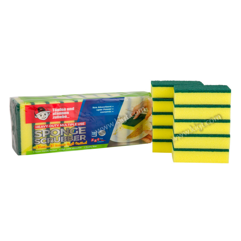 Heavy Duty Sponge With Scourer