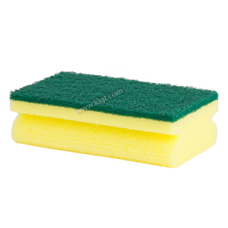 Sponge With Scourer  (10 Pcs ) Medium Quality