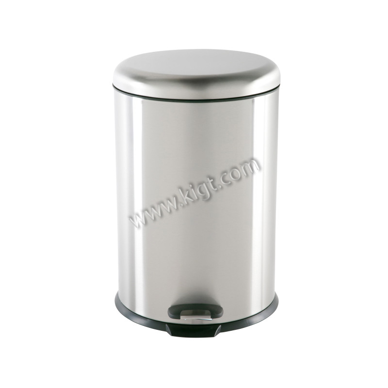 20L Trash Can With Quiet-Close Lid Matt with Finger Print Proof