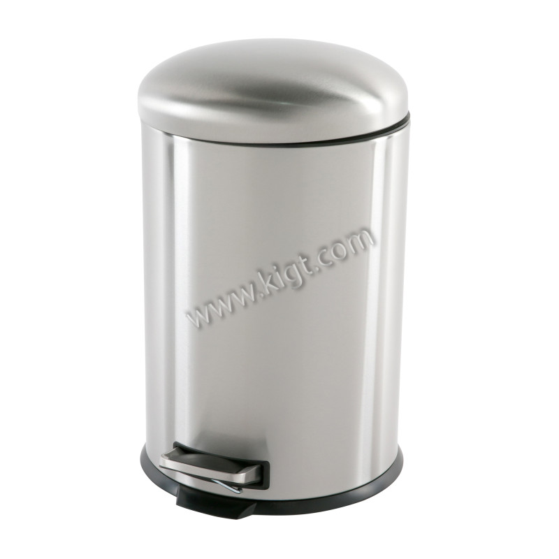 20L Dome Cover Pedal Bin With Slow Down Function Matt With Anti-Finger Oil