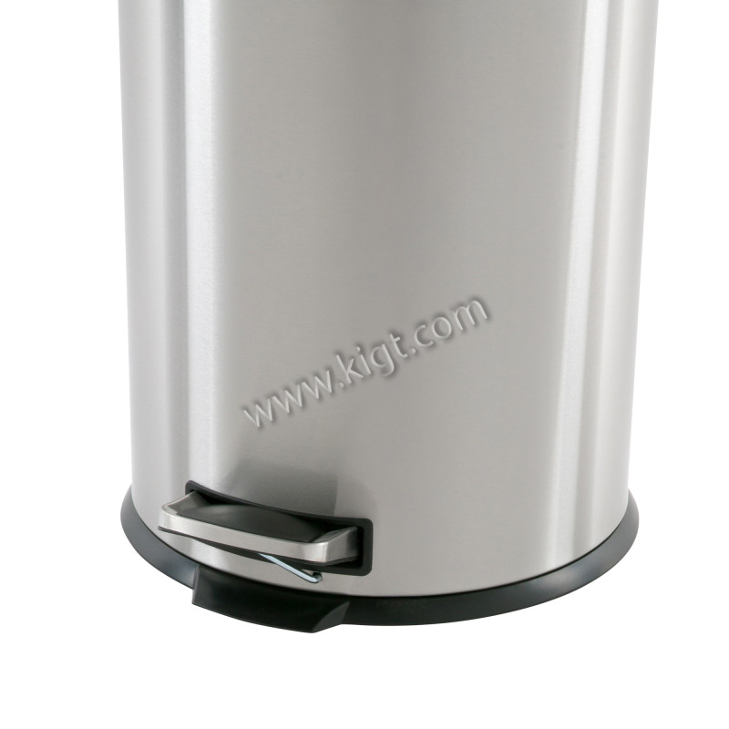 20L Dome Cover Pedal Bin With Slow Down Function Matt With Anti-Finger Oil