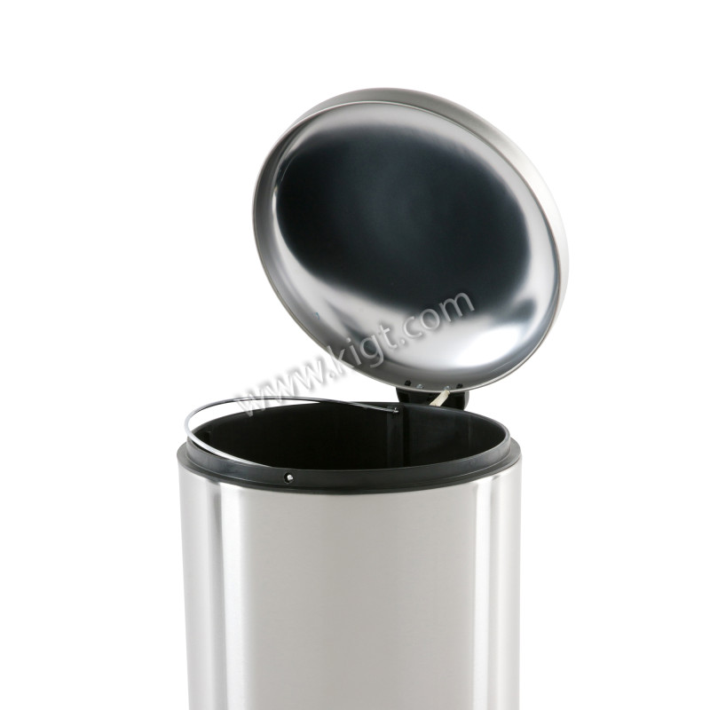 20L Dome Cover Pedal Bin With Slow Down Function Matt With Anti-Finger Oil