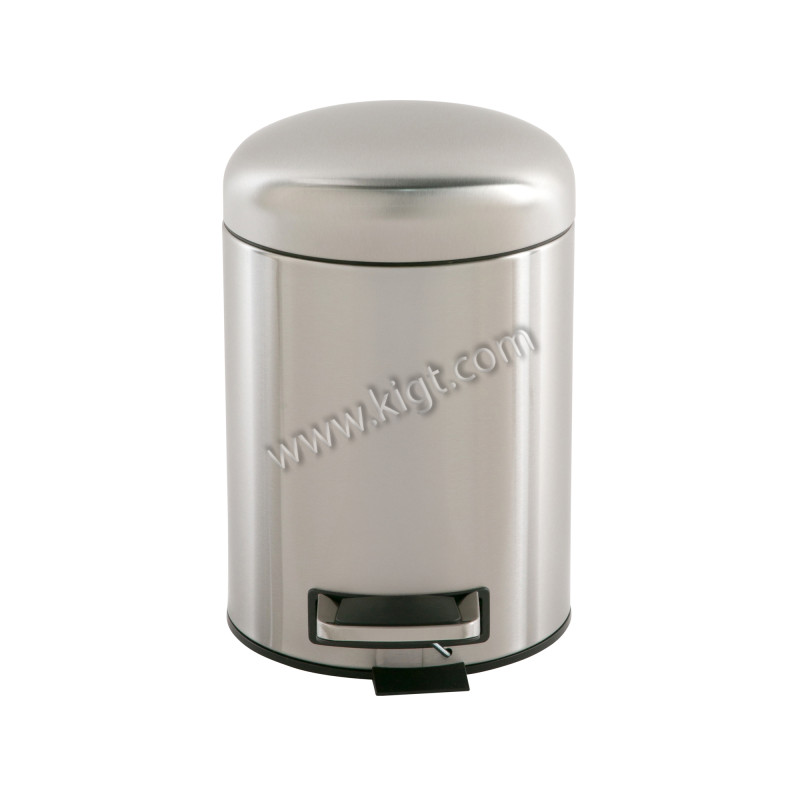 5L Dome Cover Pedal Bin With Slow Down Function Matt With Anti-Finger Oil