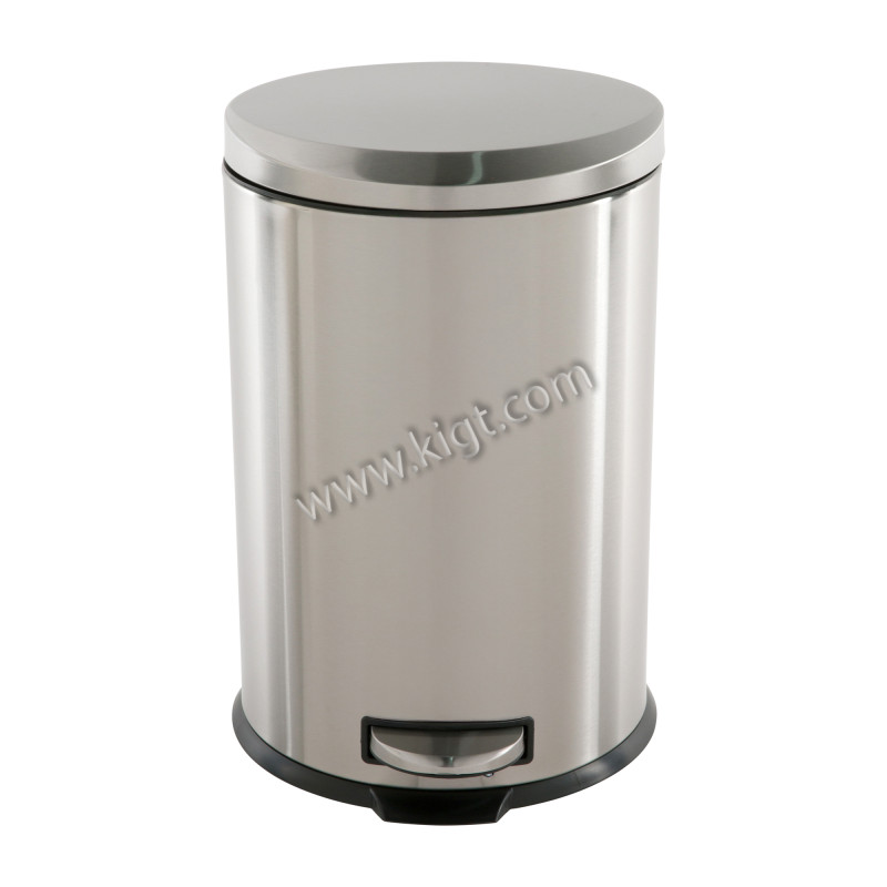 20L Moon Cover Pedal Bin With Moon Shape Pedal and Lid Moon Edge Satin & Finger Print Proof