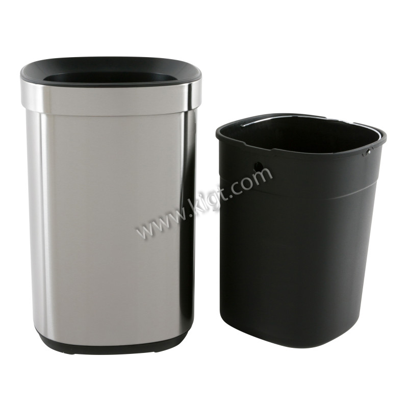 20L Open Top Trash Can With Inner Bucket Matt With Anti-Finger Print