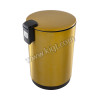 18 Ltr Steel bin with pedel Gold color