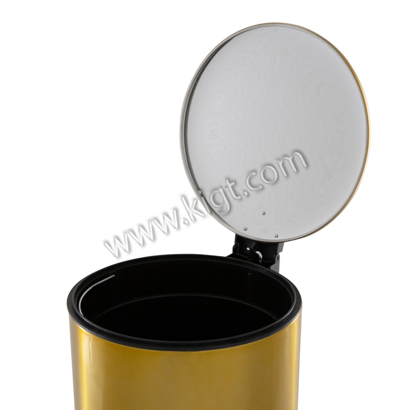 18 Ltr Steel bin with pedel Gold color