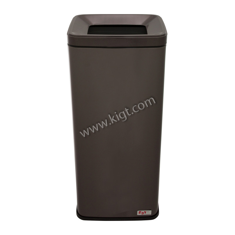 open top  trash bin steel Black Gold  1 x 2 Pcs