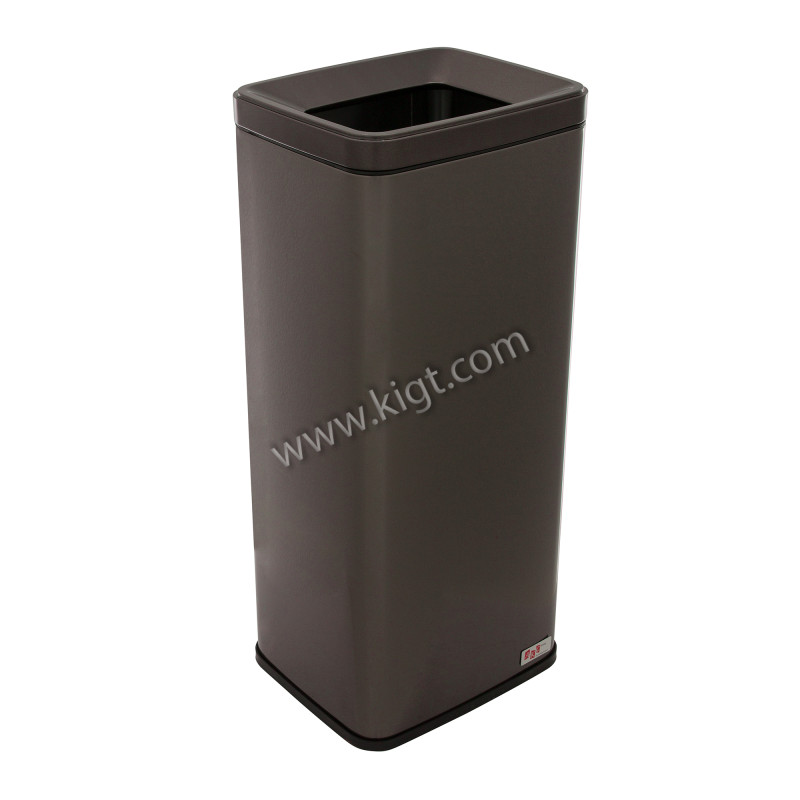 open top  trash bin steel Black Gold  1 x 2 Pcs