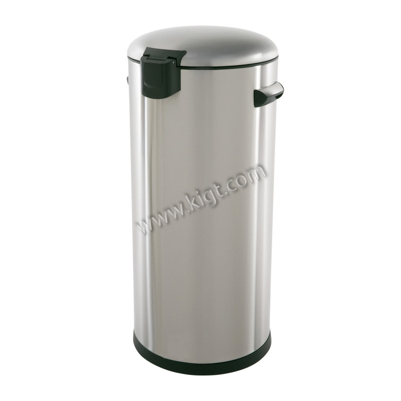 Pedal Bin 30 L brushed fingerprint proof round  1x1 Ps