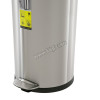 Pedal Bin 30 L brushed fingerprint proof round  1x1 Ps