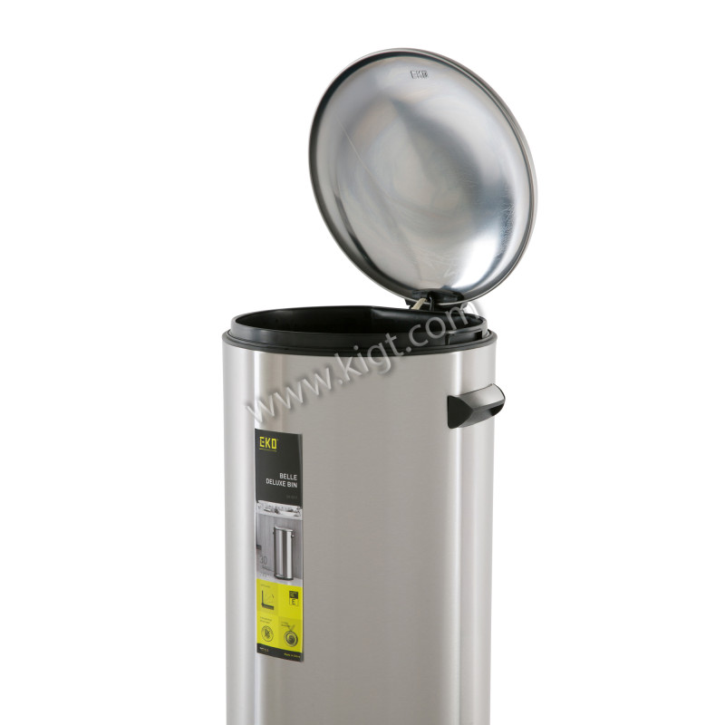 Pedal Bin 30 L brushed fingerprint proof round  1x1 Ps
