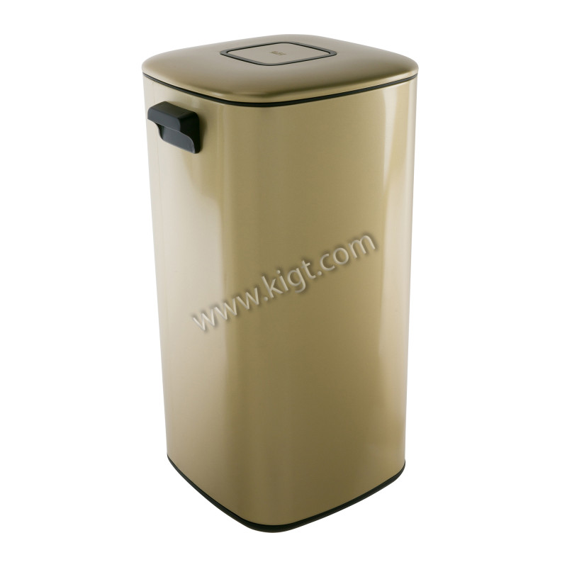 32 L square step bin  soft closed  Gold coating  1x1 Ps