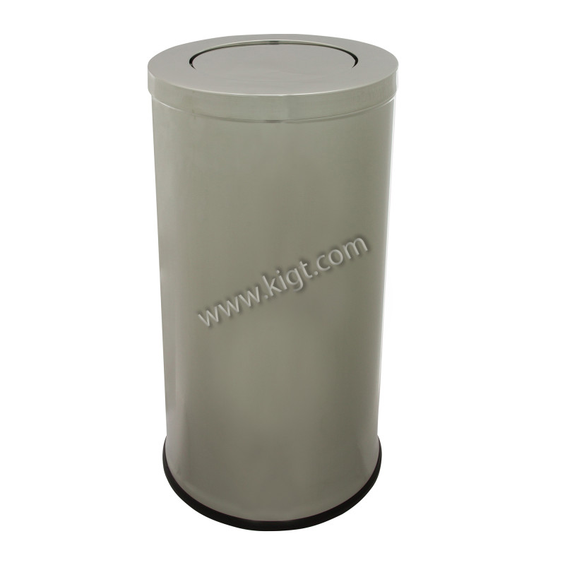 56 L Swing bin Steel Matt Finish   1x1 Ps