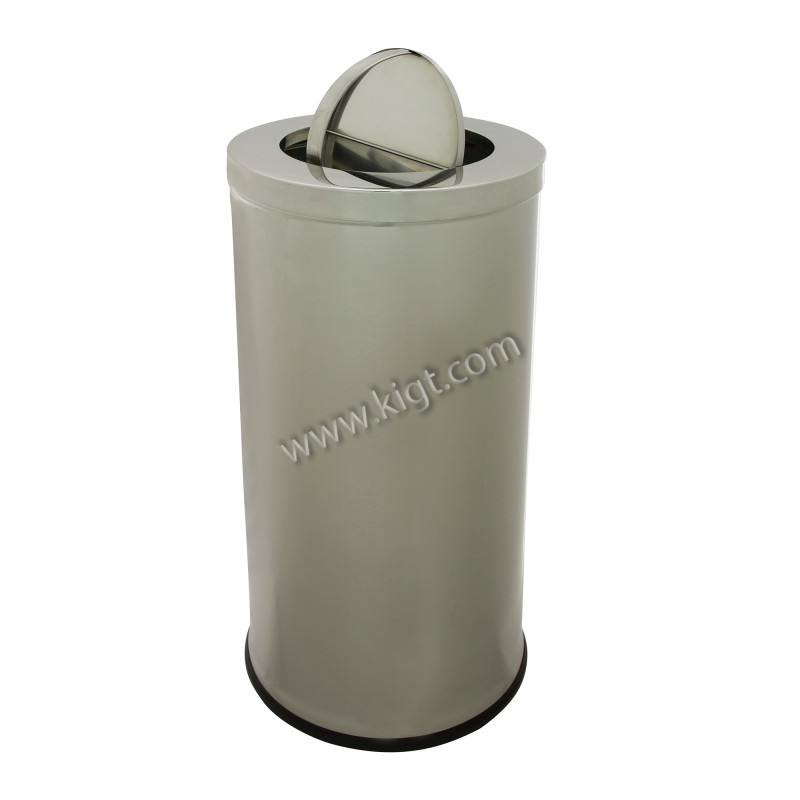 56 L Swing bin Steel Matt Finish   1x1 Ps