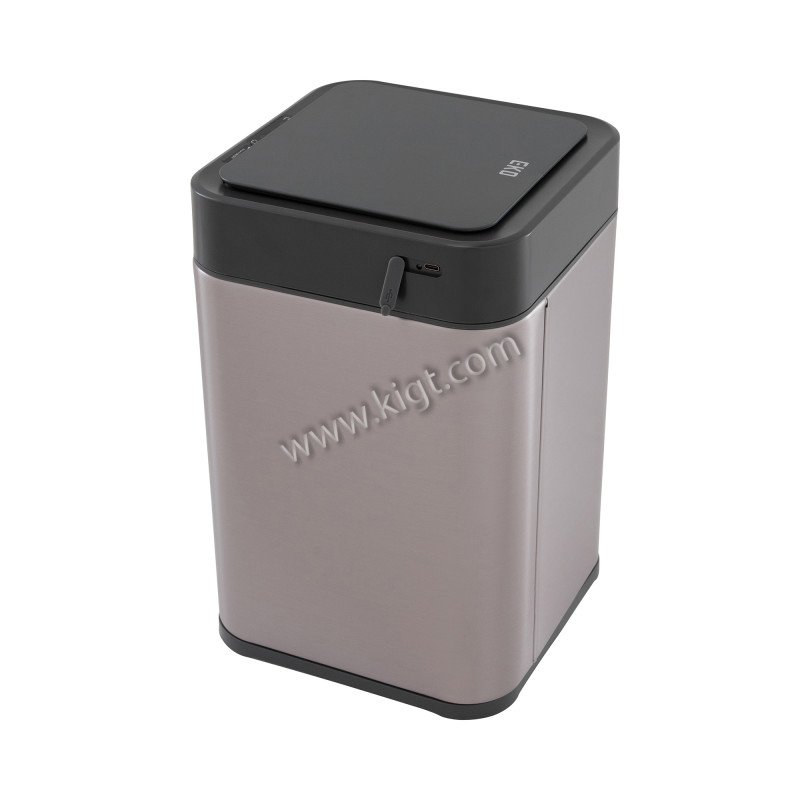 10L brushed stainless steel EKO sensor trash bin with touchless technology