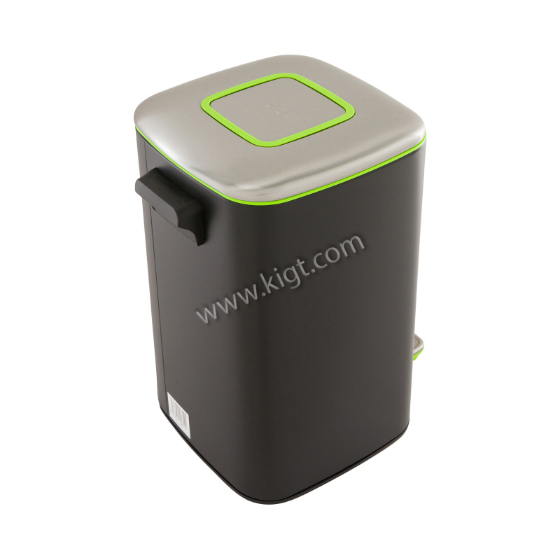 12 L Regent  Step Bin  Soft Closed  Matt Black  1x2 Pcs