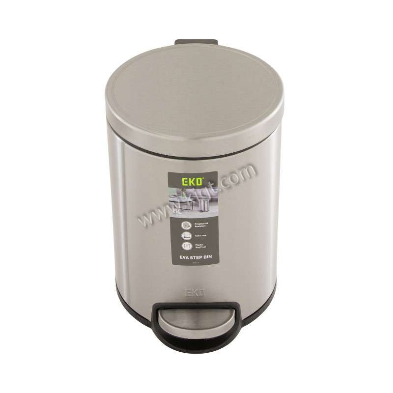 5 L Step Bin  Soft Closed  Round  1x4 Pcs