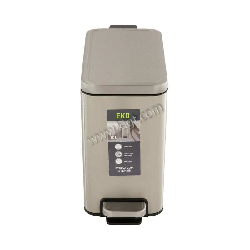 EKO 10 L Soft Close Lid Stella Slim Step bin