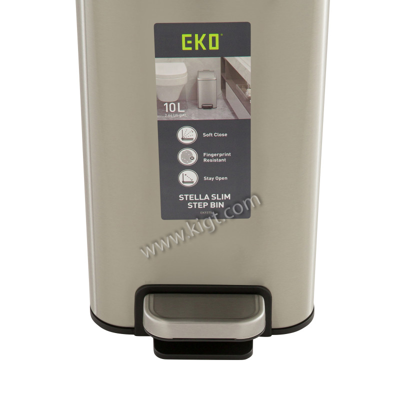 EKO 10 L Soft Close Lid Stella Slim Step bin