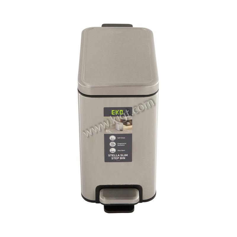 EKO 6 L Soft Close Lid Black PP Liner