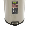 EKO 12L pedal bin,soft close, PP liner,lid and body in satin finish