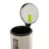 EKO 12L pedal bin,soft close, PP liner,lid and body in satin finish